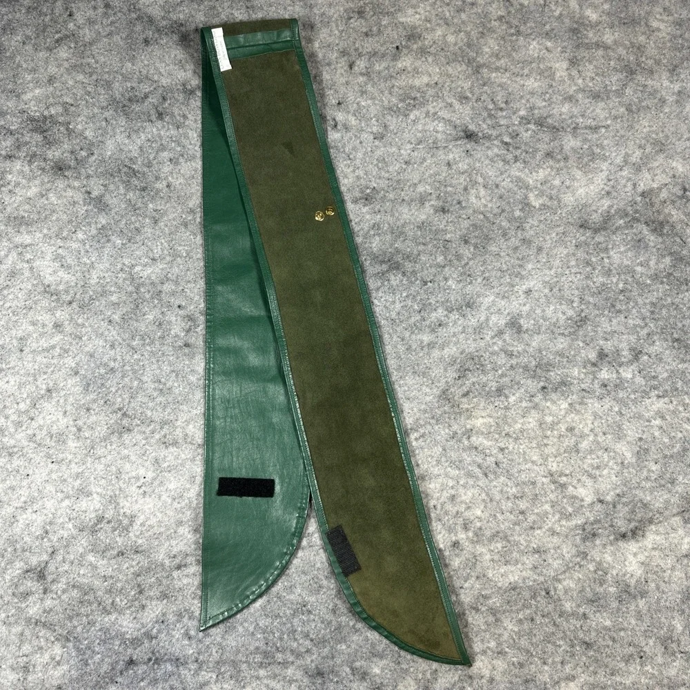 Vtg Dance Club Merit Sash‎ Green Pleather 46 Merit Badges Outdoors 90s
